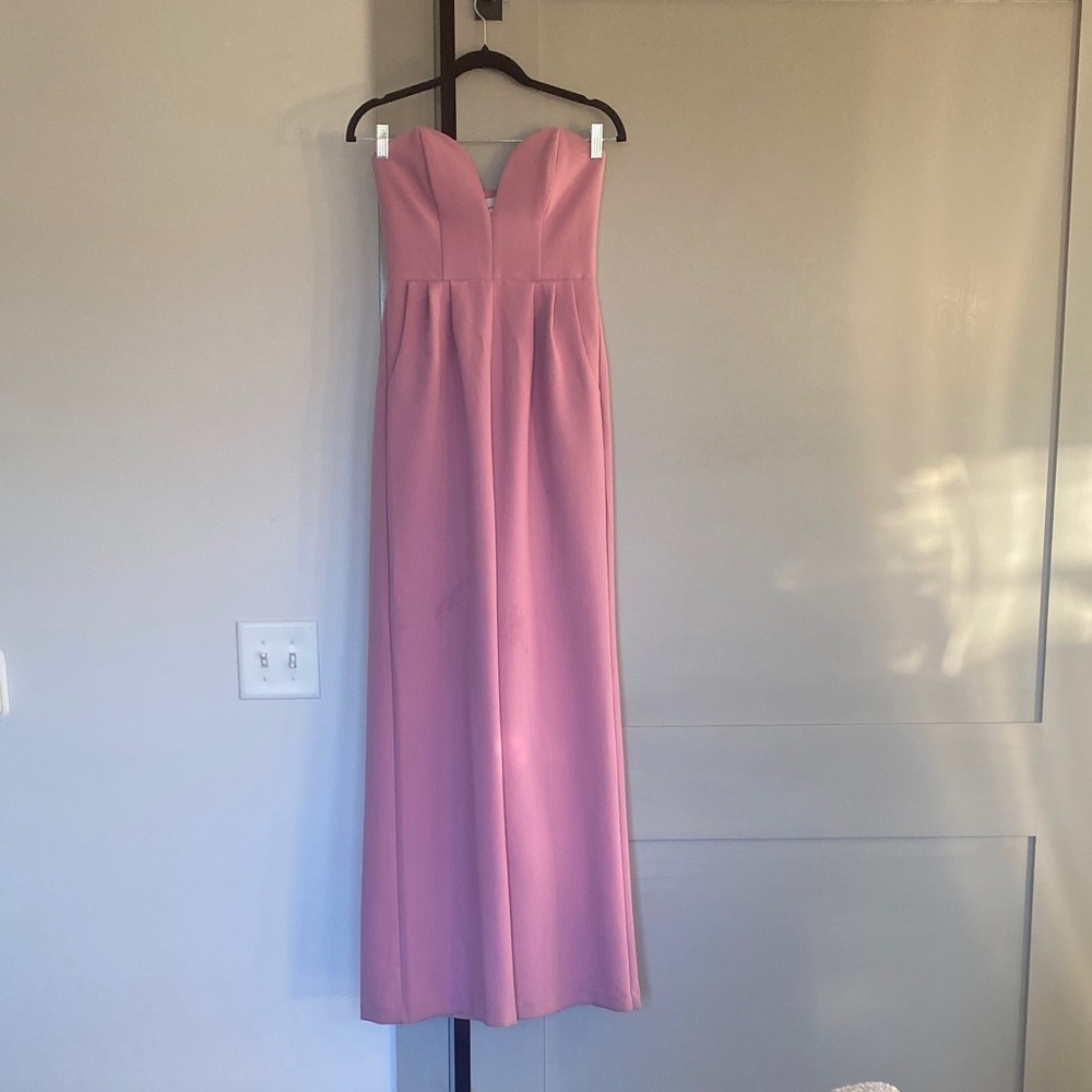 Amanda Uprichard Strapless Pink jumpsuit